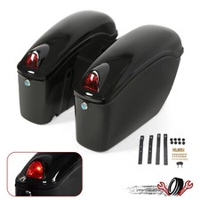 Motorcycle Universal Luggage Hard Saddle Bags For Harley Honda Yamaha Cruiser picture