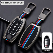 Luminous Metal Car Key Fob Case Cover For Nissan Rouge Maxima Murano 5 Buttons picture
