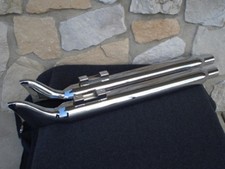 DNA CHROME FISHTAIL EXHAUST FOR HARLEY TOURING BAGGERS ROAD KING 1995-2016 picture