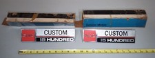 NOS 73 74 GMC 1500 Custom Pickup Truck Jimmy Suburban front fender emblem pair picture