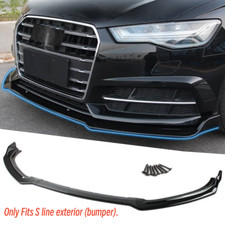 Fit For  AUDI S6 A6 S Line C7.5 Front Bumper Splitter Lip Gloss Black 2016-2018 picture
