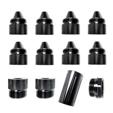 1.375''X24 Aluminum Alloy Black Cone Shaped Parts for Sealed End Cap Pack of 12 picture