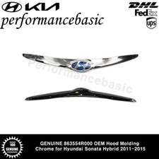 GENUINE 863554R501 OEM Hood Molding Chrome for Hyundai Sonata Hybrid 2011-2015 picture