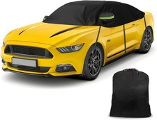 Half Car Cover for Ford Mustang S197 S550 S650 2005-2026 Black Waterproof picture
