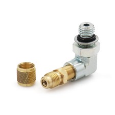 Ford Powerstroke Diesel 7.3 Fuel Pressure Test Adapter Schrader Fitting 90 Elbow picture