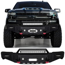 Vijay Fits 2019-2021 Chevy Silverado 1500 Front Bumper w/ Winch Plate LED Lights picture