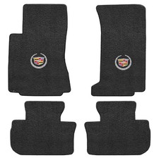 2009-2012 Cadillac CTS-V Sedan & Wagon 4pc Ebony Black Floor Mats - Crest Logo picture