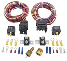 JEGS Dual Fan Wiring Harness & Relay Kit 30 Amp [185-degrees on 170-degrees off] picture