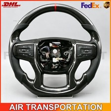 Carbon Fiber Steering Wheel for Chevrolet Tahoe Suburban Silverado 1500 19-24 picture
