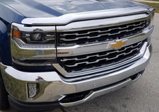 Chrome BugFlector Hood Protector Bug Shield Deflector 16-18 Chevy Silverado 1500 picture