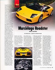 2005 Lamborghini Murcielago Roadster - First Drive -  Classic Article A86-B picture