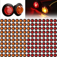 150 Pieces 3/4 Inch Round Mini Surface Mount Side Marker LED Lights Trailer Side picture