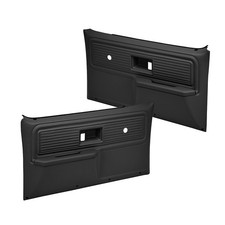 18-34N-BLK Coverlay Replacement Door Trim Panels Set of 2 For 77-80 Chevy C10 picture