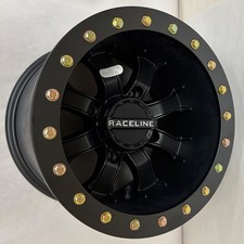 Raceline Mamba Blackout Beadlock Wheel 14X10 4X136 W/Stem 1) A71B-41037-55 XL993 picture