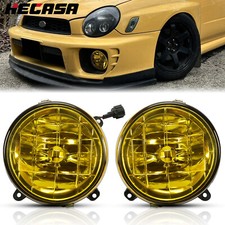 HECASA Yellow Lens Glass Fog Light Set Fit For 2002-2003 Subaru Impreza RS / WRX picture