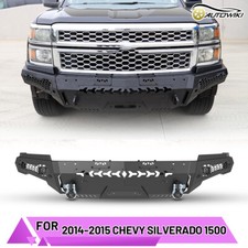Front Bumper &Side Wings For 2014 2015 Chevrolet Silverado 1500 Steel W/Light picture