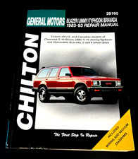 Chilton 28160 General Motors Blazer Jimmy Typhoon Bravada 1983-93 Repair Manual picture