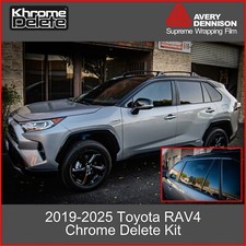 2019-2025 Toyota RAV4 Chrome Delete Vinyl Wrap Overlay – Matte Black picture