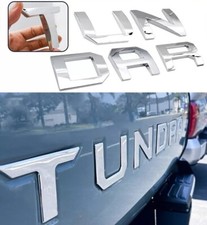 NEW Chrome Rear Emblem Decal for 2022 2023 2024 2025 TUNDRA Tailgate Letters picture