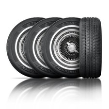 Set of 4 MASTERTRACK M-TRAC CW 185/75R14 89S 18mm White Wall A/S Passenger Tires picture