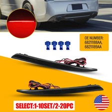 2-20X Right Left Smoked Lens Rear Bumper Reflector Lights For 15-23 Chrysler 300 picture