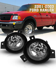 Fog Lights for 01-03 Ford Ranger Black Clear Lens Driving Front Lamp Pair picture