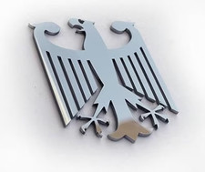 German Eagle Germany Metal Emblem Badge Crest Stainless Steel 4