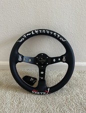 330mm Deep Dish Steering Wheel - Fit 6 hole Hub Like Vertex Nardi NRG Grip picture