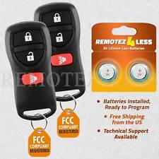 2 New Replacement Keyless Entry Remote Key Fob for Nissan Frontier Titan Xterra picture
