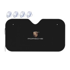 PORSCHE Car Size M Windshield Front Window Sun Shade Cover Visor UV Black picture