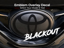 Fits Toyota Front Grille Emblem Blackout Overlay Decal - Select Model & Year picture