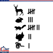 Black Cartoon-Style Road Kill Tally Decal Sticker, UV and Water Resistant Vinyl picture