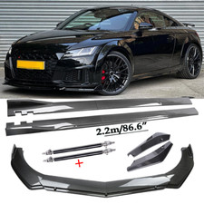 For Audi TTS Quattro Coupe Carbon Fiber Front Bumper Lip Chin Spoiler Body Side picture