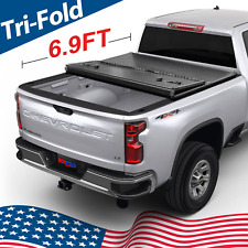 FRP Hard Tri-Fold Bed Tonneau Cover for 2020-2024 Silverado 2500 New Body 6.9FT picture