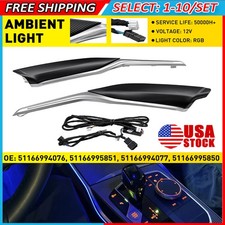 2-20x Black For BMW 3/4 Series G20/28 M3/4 Center Console LED Ambient Light Trim picture