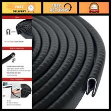 Flexible Black Rubber Edge Trim Seal Strip - 26ft U Channel for Sharp Edges, Aut picture