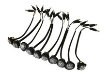 10 x 3/4 Maxxima Amber Clear LED Clearance Marker Light Trailer Jeep Motorcycle picture