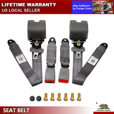 2 Sets Retractable 3‑Point Gray Safety Seat Belt For Honda Accord picture