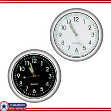 Small Luminous Analog Stick-On Clock Car Dashboard, Tiny Battery Quartz, Bike, B picture