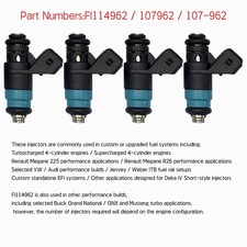4PCS 60lb 630cc High Flow Performance Fuel Injectors FI114962 107962 New picture