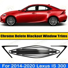 Chrome Delete Blackout Overlay for 2014-20 Lexus IS 300 350 200t Window Trim picture