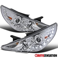 Fit 2011-2014 Hyundai Sonata Projector Headlights Lamps w/ LED Left+Right 11-14 picture