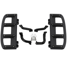 Black Driver Footboard Floorboard &Bracket Mount Fit For Harley Road Glide 17-Up picture