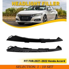 2-20 Fit 2021-2022 Honda Accord Front Bumper Grille Black Molding Headlight Trim picture