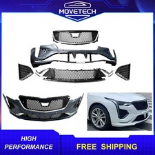 4PCS Front Bumper Cover & Grille Kit Compatible with 2020-2026 Cadillac CT4 picture