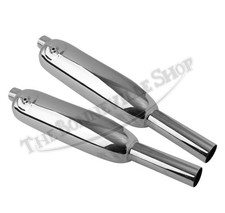 Triumph 500 T100C 650 TR6C High Level Exhaust Silencers 1969-72 PN# 70-9669 7... picture