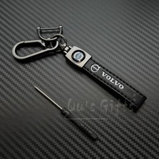 Volvo Genuine Leather Keychain US Seller  picture