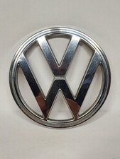 Volkswagen Bus Front Nose Emblem Chrome Plastic  1973-79 7” VW #241-853601E picture