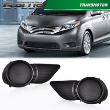 Pair Fog Light Covers Driver & Passenger Side Fit For 2011-2017 Toyota Sienna picture