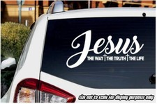 Jesus The Way The Truth The Life Sticker Decal - Vinyl Car Window 8